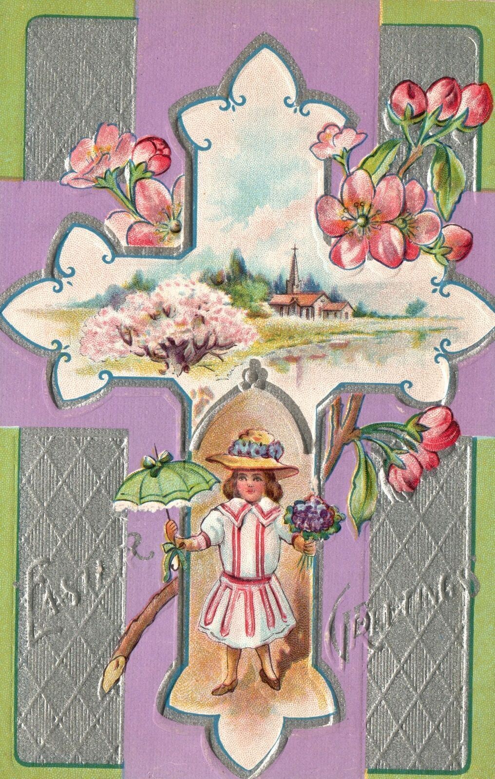 Vintage Postcard 1910\'s Easter Greetings Holiday Special Celebration Eastertide