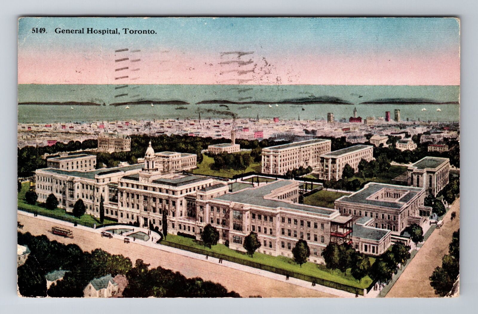 Toronto-Ontario, General Hospital, Antique c1916 Vintage Souvenir Postcard