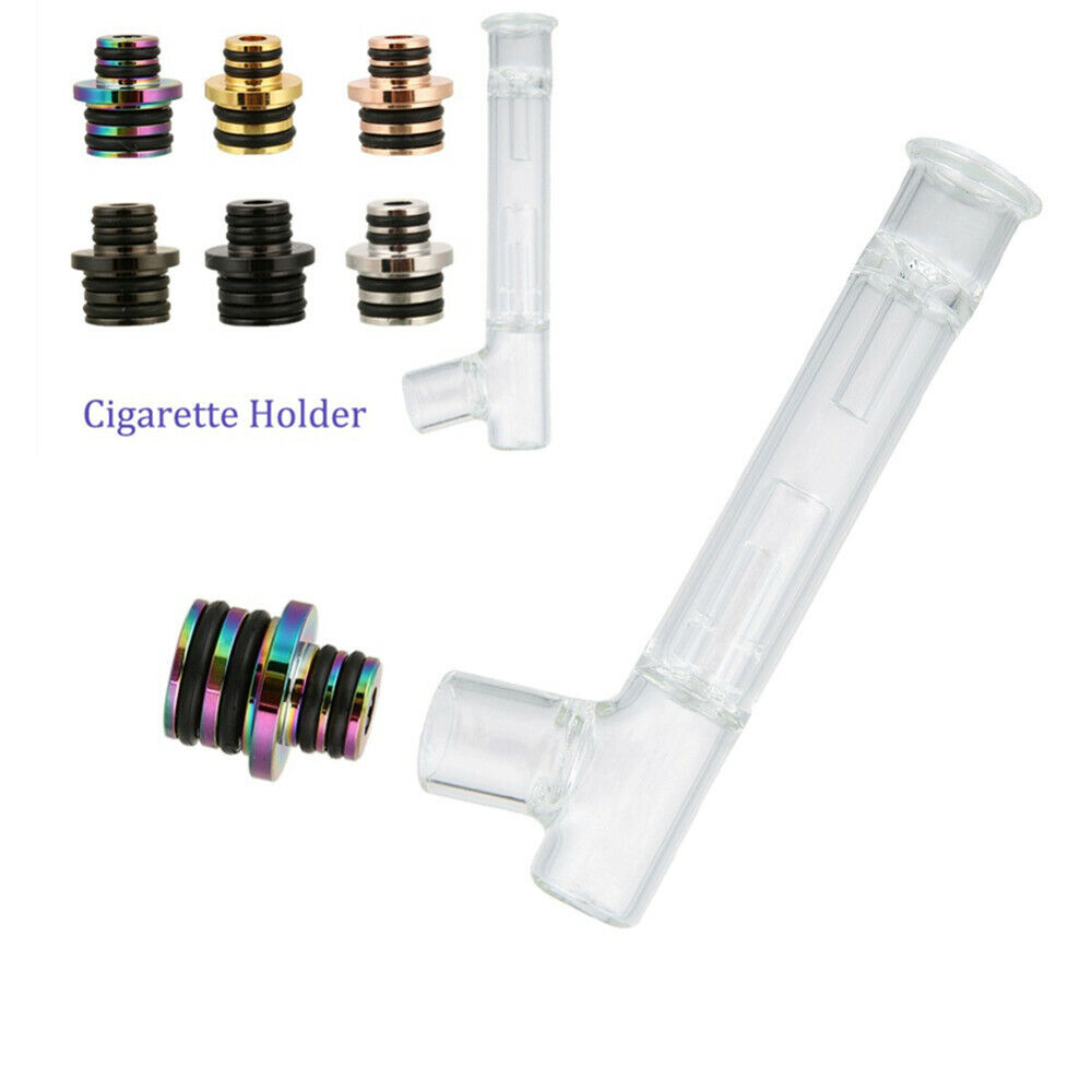 1x Glass Twisty Blunt Bubbler Kit Tobacco Pipes Mini Smoking Pipe Bubbler Set
