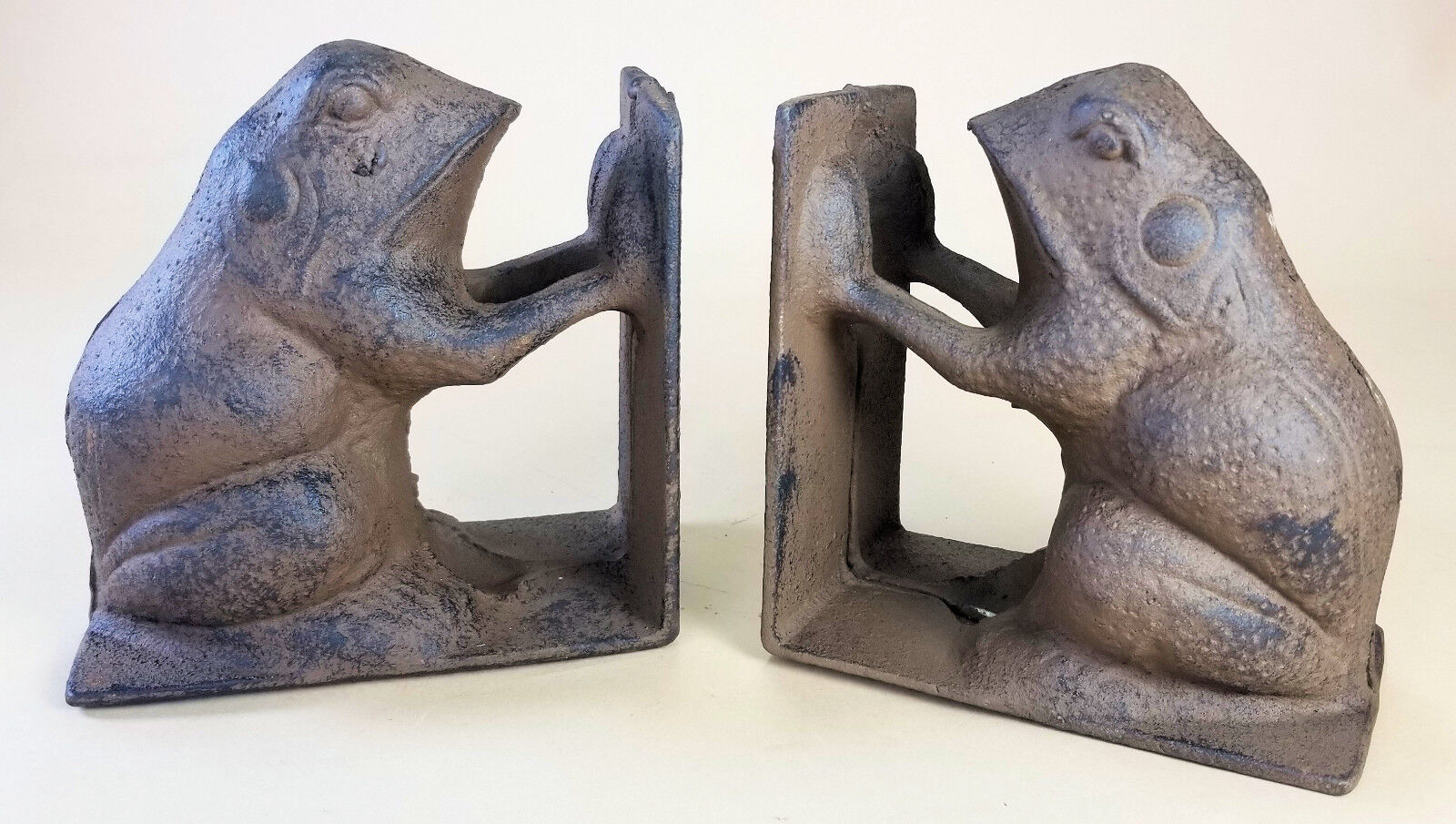 Cast Iron FROG Bookends Book Ends shelf holders library vintage antique style