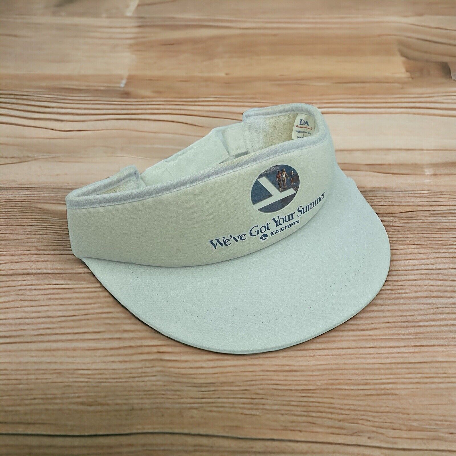 Vintage Eastern Airlines White Visor Cap Hat  We've Got Your Summer Adjustable