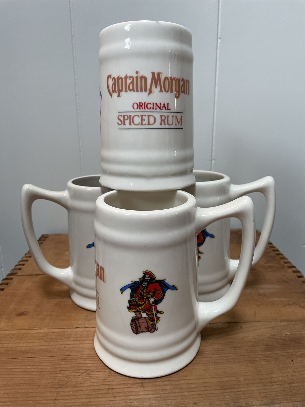 Set of 4 Vintage Captain Morgan Original Spiced Rum Tankards