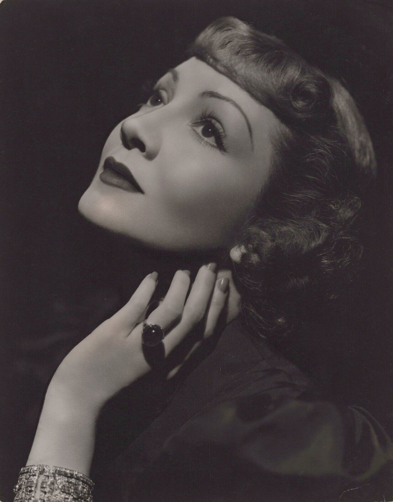 Claudette Colbert (1940s) ❤⭐ Beauty Actress - Vintage Elmer Fryer Photo K 198