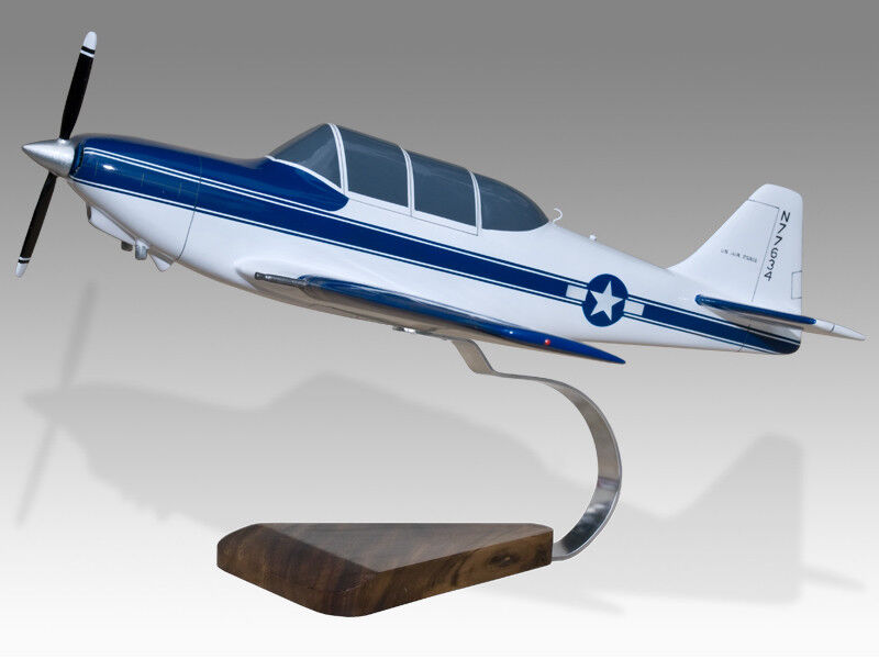 Temco T-35 Buckaroo Solid Kiln Dry Mahogany Wood Replica Airplane Desktop Model
