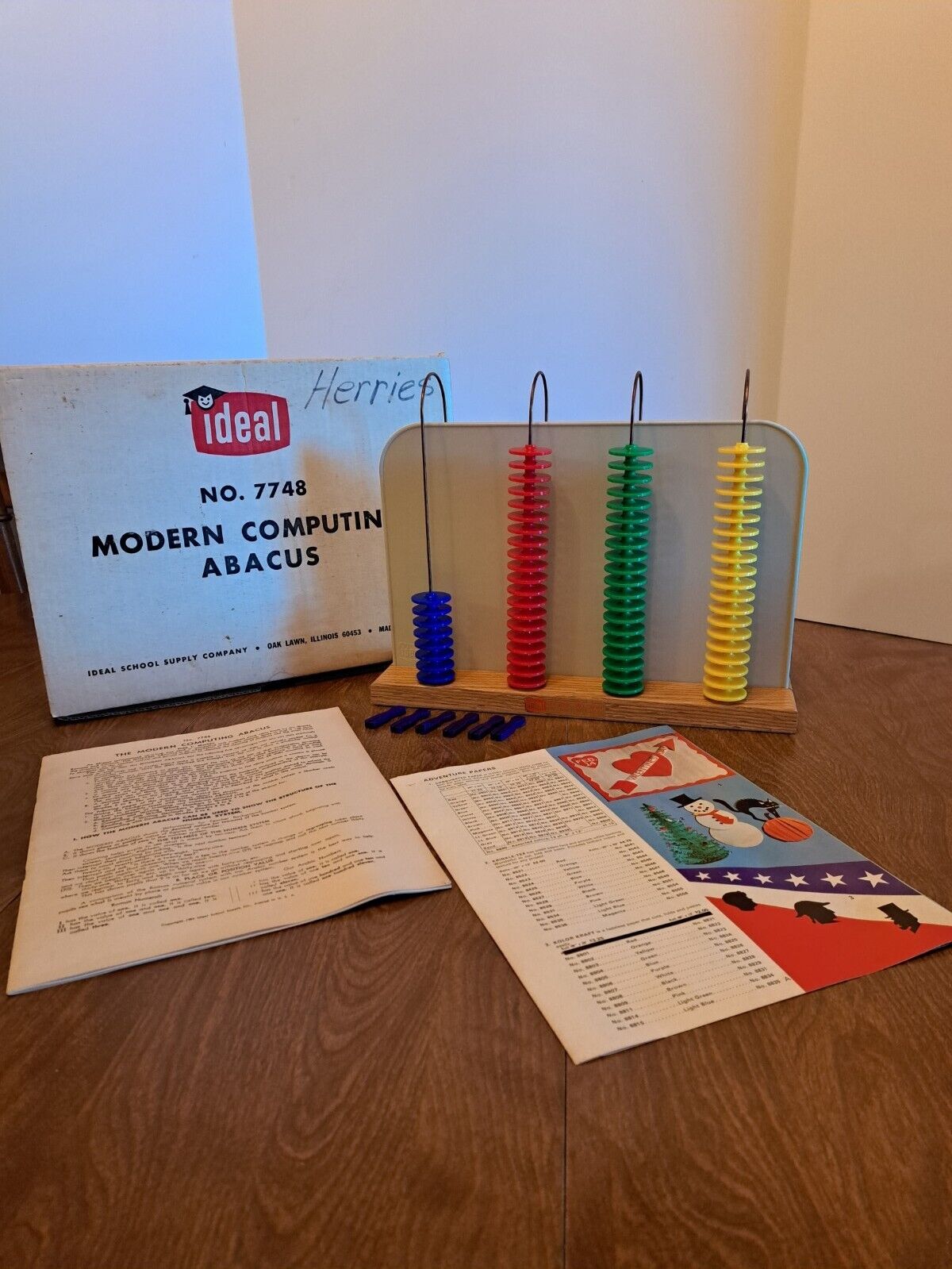 Vintage Ideal School Supply Company Modern Computing Abacus No. 7748