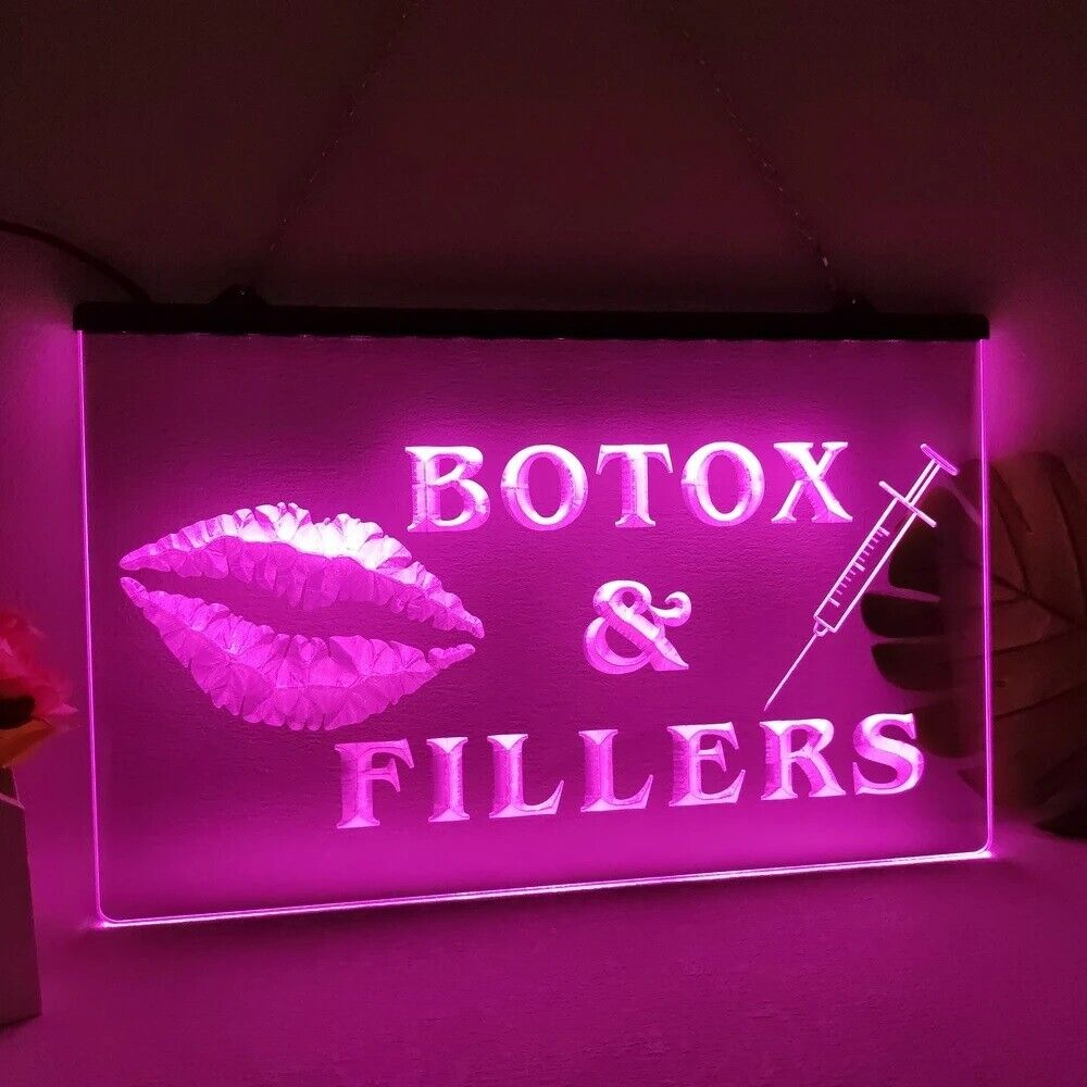 Botox Fillers Lips Spa LED Neon Light Sign Cosmetics Injections Wall Art Décor
