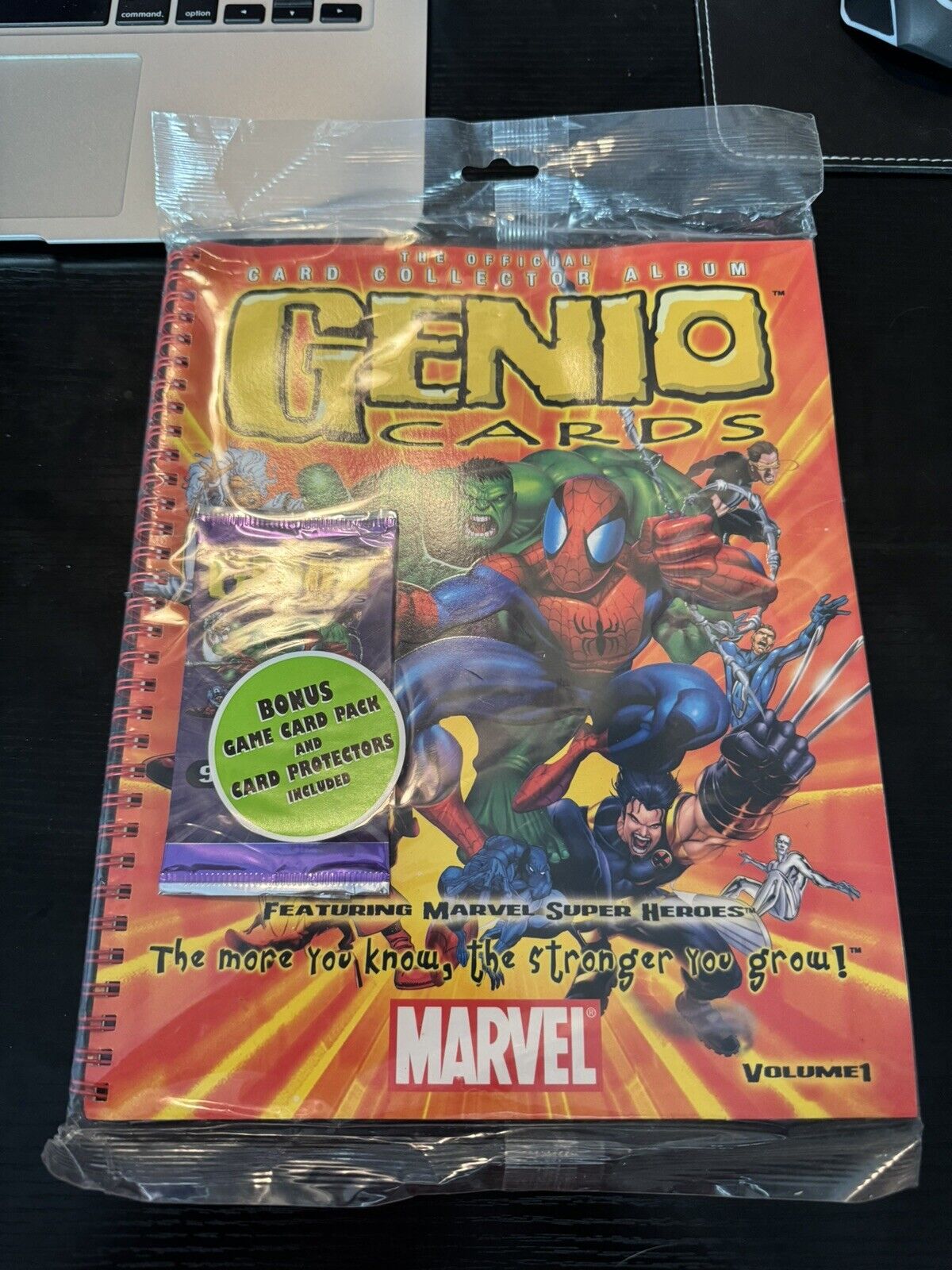 GENIO CARDS THE OFFICIAL CARD COLLECTOR ALBUM PURPLE PAPERBACK NEW SEALED MARVEL