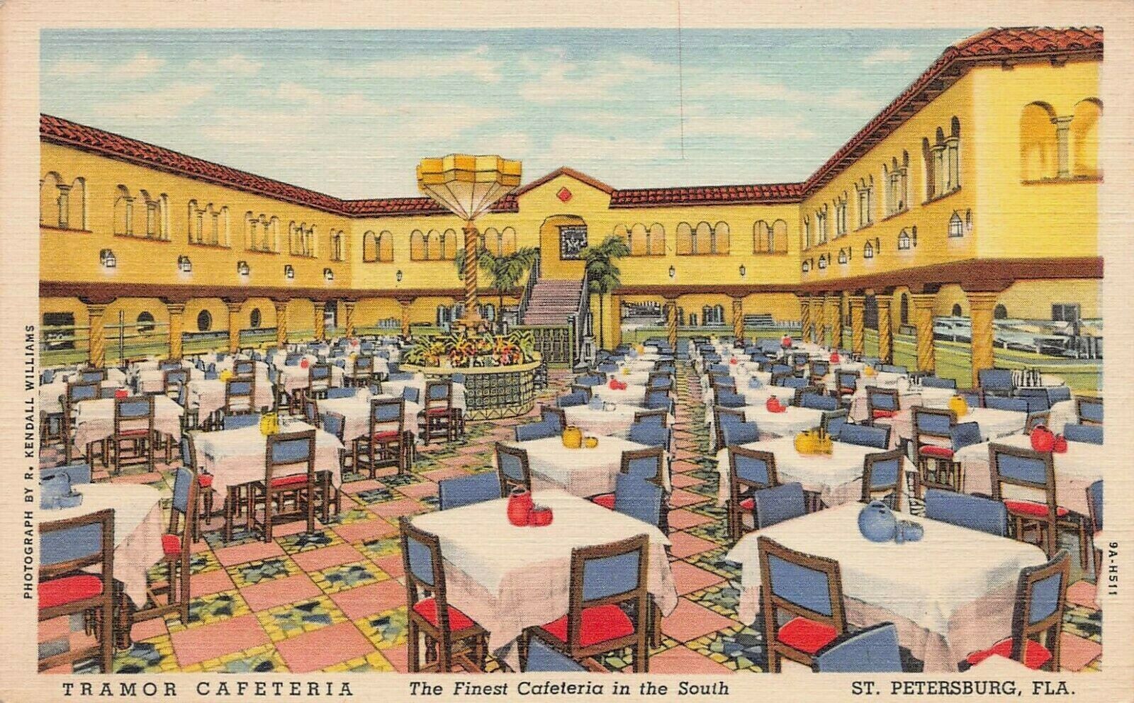 Tramor Cafeteria, St. Petersburg, Florida, Early Linen Postcard, Unused 