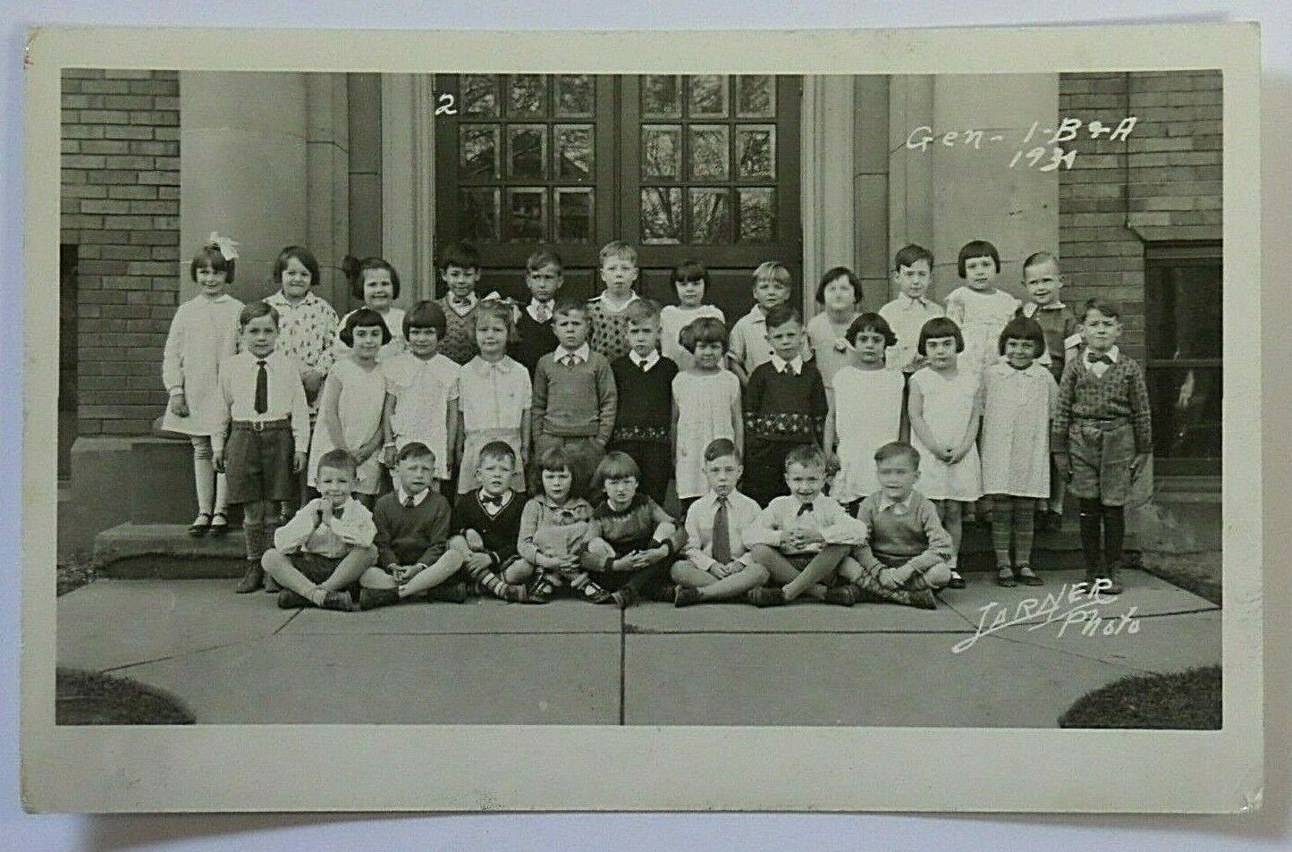 1934 Great Depression Era Grade School Class Photograph Postcard RPPC 5999