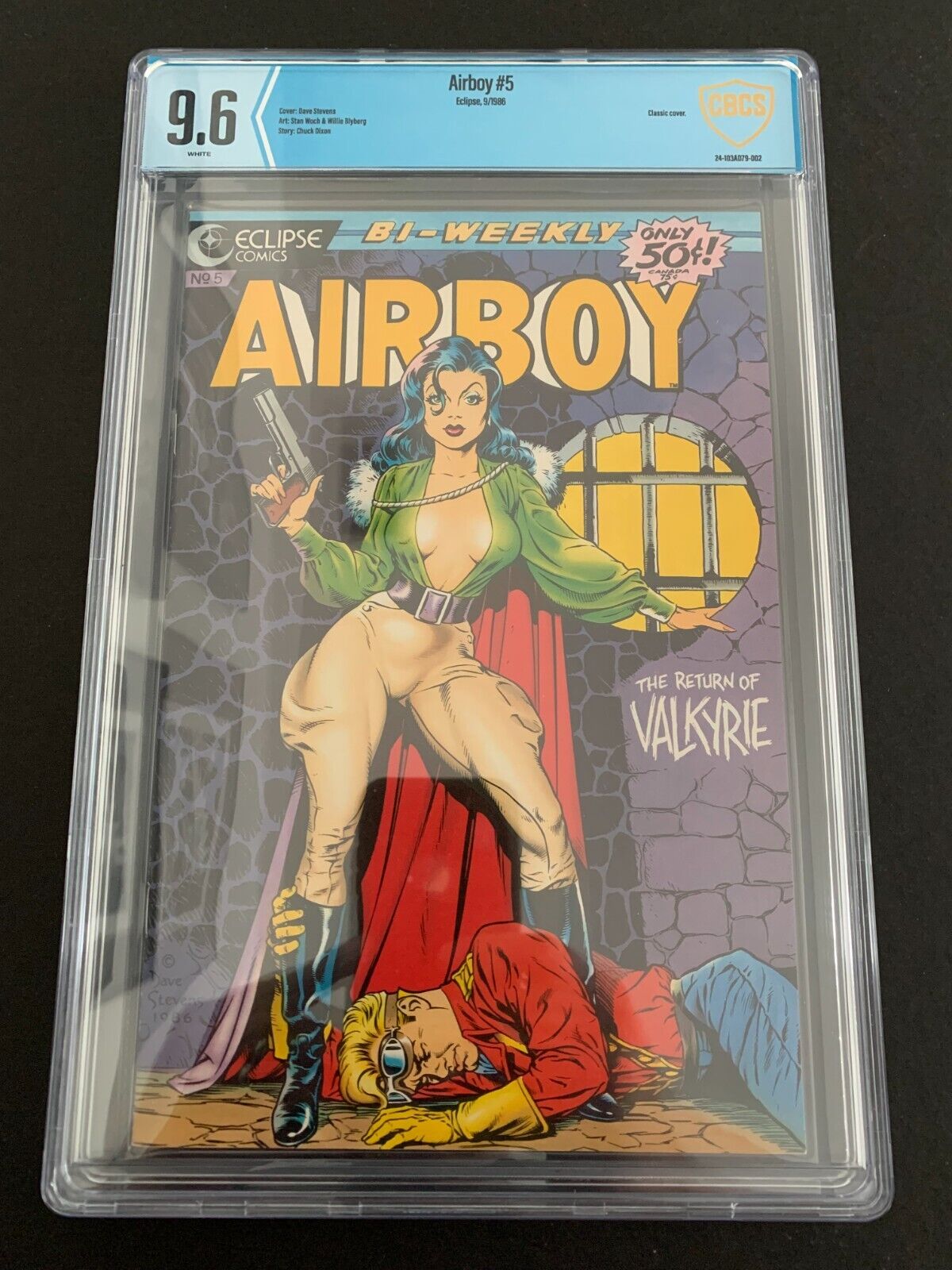 AIRBOY #5 * CBCS 9.6 * (ECLIPSE, 1986) DAVE STEVENS COVER  LIKE CGC  PRISTINE