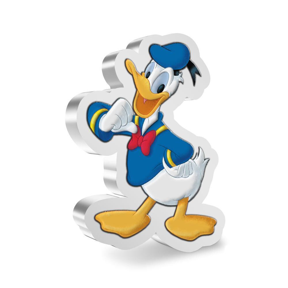 2021 Niue Disney Characters - Donald Duck Shaped 1 oz Silver Proof $2 Coin GE...