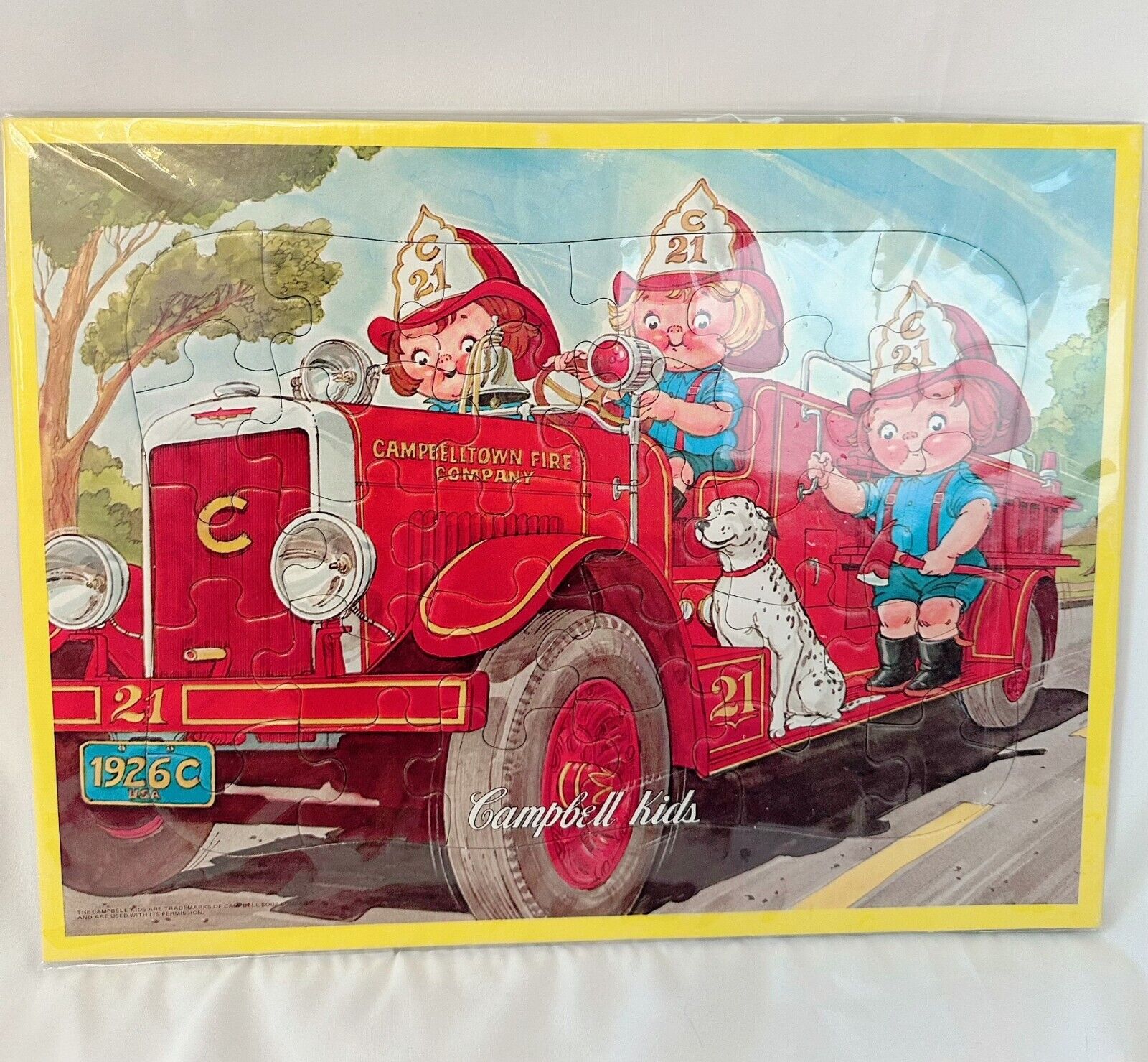 Vintage Campbell's Soup Campbell Kids 30 Piece Tray-Frame Puzzle - EUC