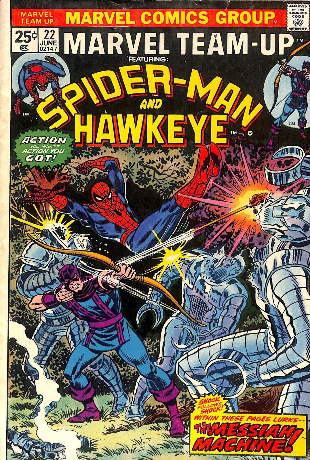 Marvel Team up (1974) Spider-Man #22  Hawkeye # 37 Man-Wolf-VF