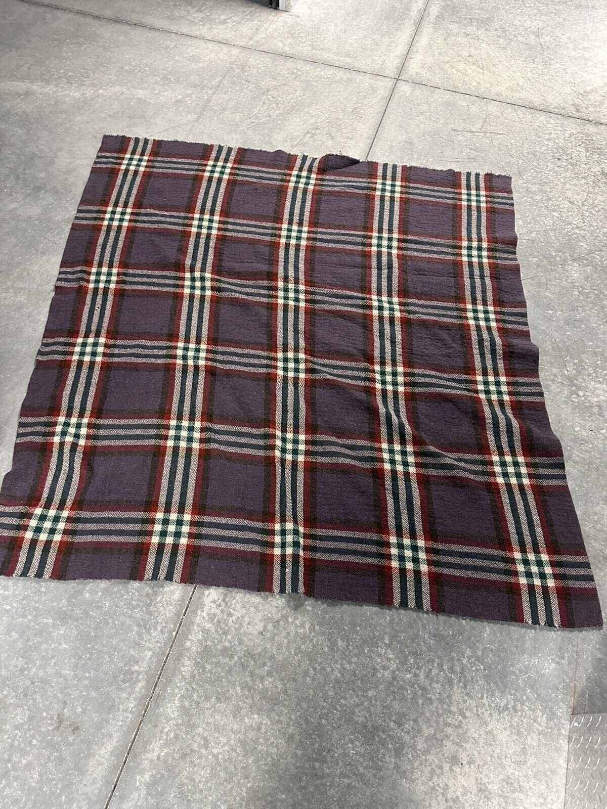 Vintage Beckman Co Northern Ohio Blanket Mills Wool Blanket 62” X 64”