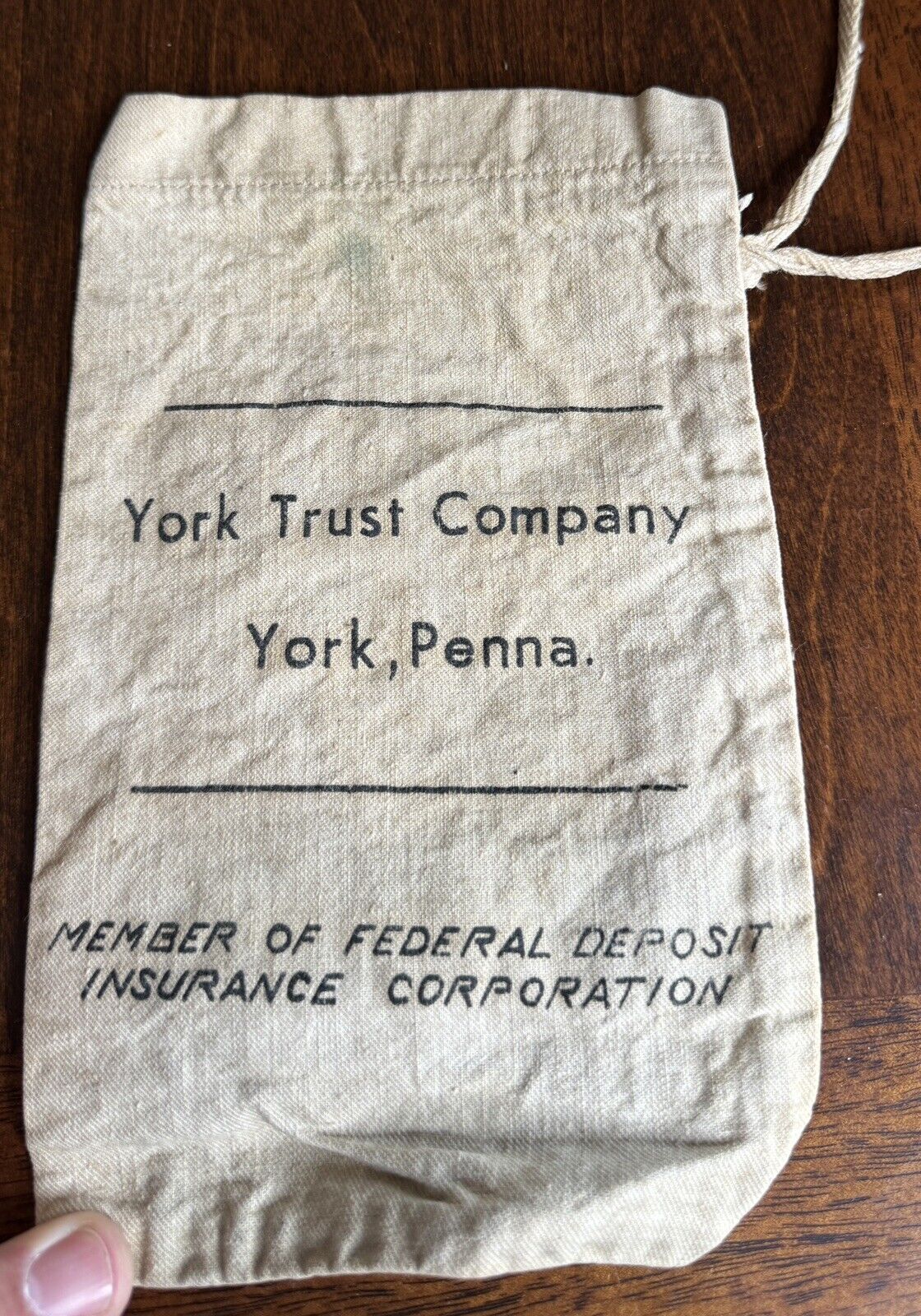 Lot of 8 Vintage York Trust Company & York County National Bank EMPTY MONEY BAGS
