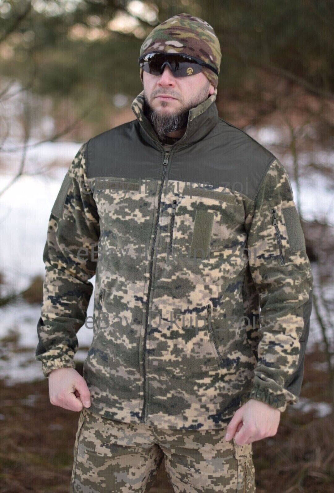 Ukraine Ukrainian Army Jacket Fleece Field Combat Camo Military Pixel MM-14
