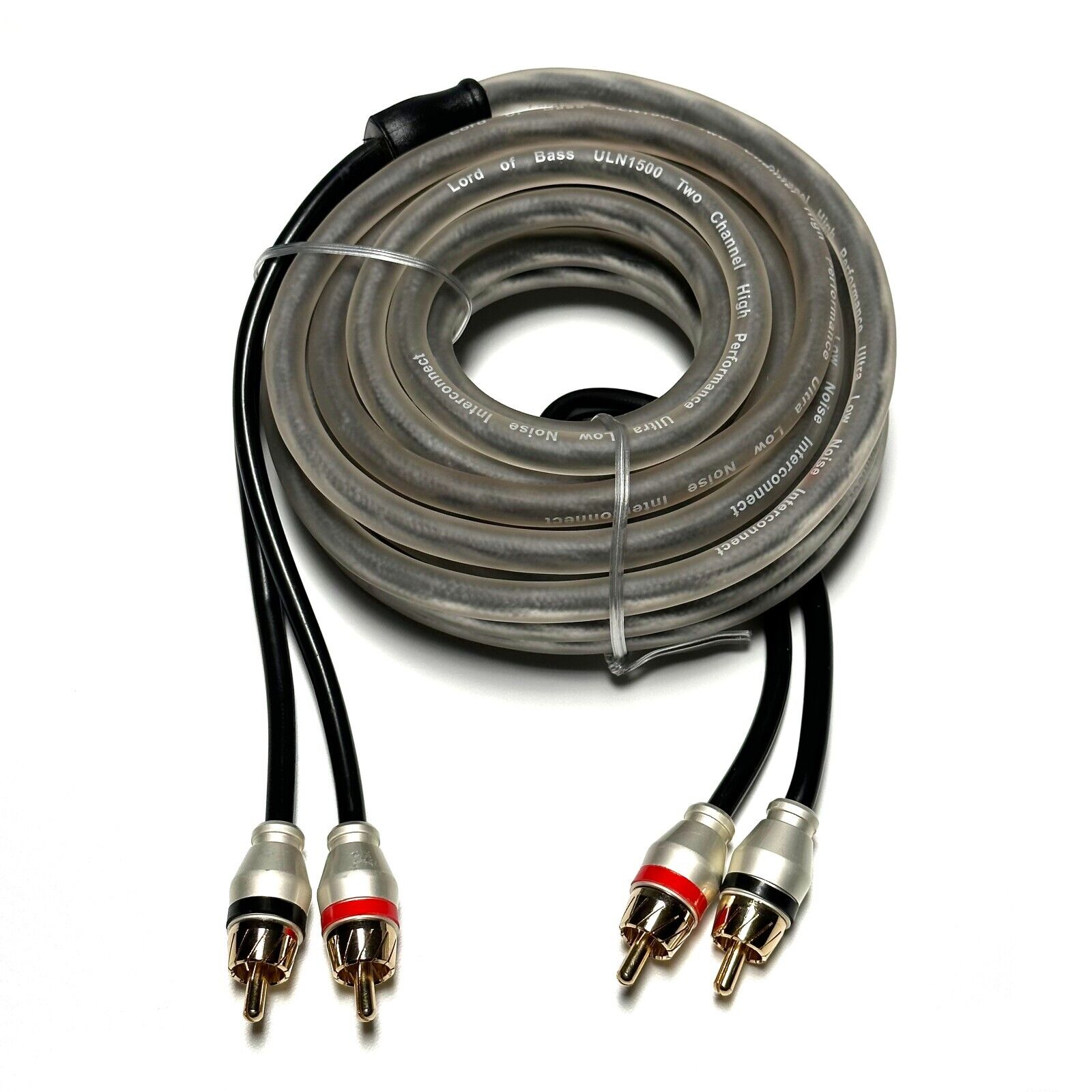 Lord of Bass Car Audio 2 Channel Interconnect RCA Cable 17 Ft OFC High Quality