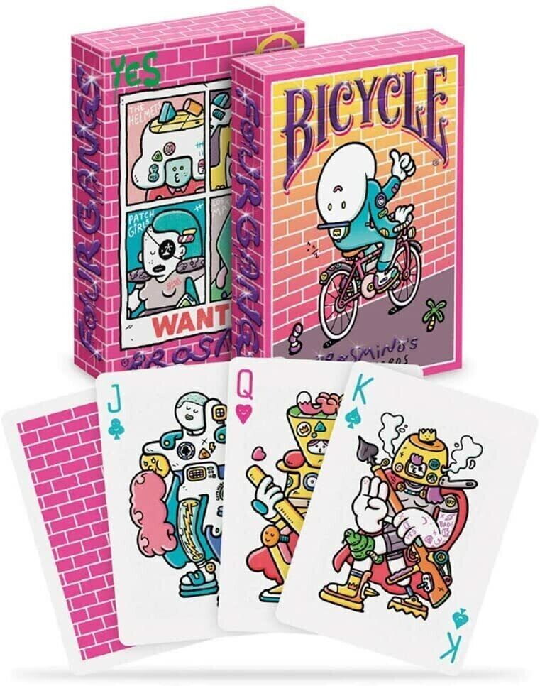 1 Deck Bicycle Brosmind Four Gangs Playing Cards Trippy Spanish Art Design