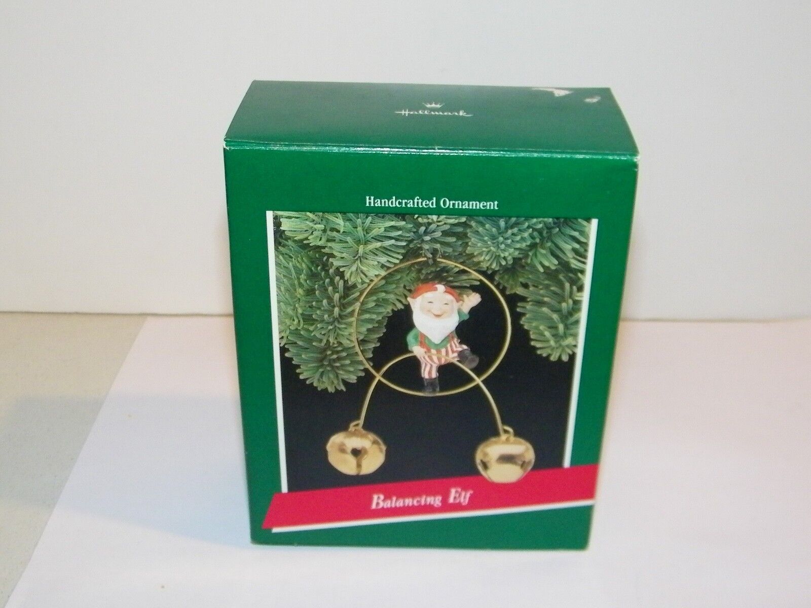 Vintage Hallmark Keepsake 1989 Happy Balancing Elf With Bells Ornament EC