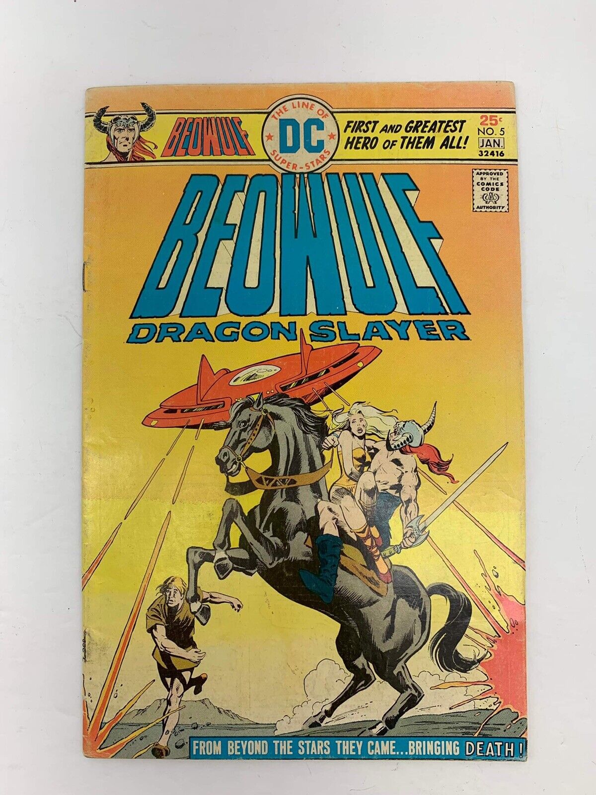 The Line Of DC Super-Stars Comic Book Beowulf Dragon Slayer No. 5 1975 / 1976
