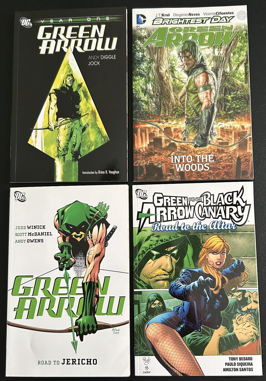 Green Arrow TPB Lot of 4 Brightest Day Road to the Altar Year One Jericho DC