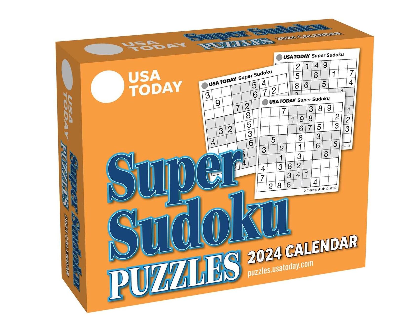 SUPER SUDOKU-USA TODAY- 2024 DAILY DESK CALENDAR - BRAND NEW - 884123