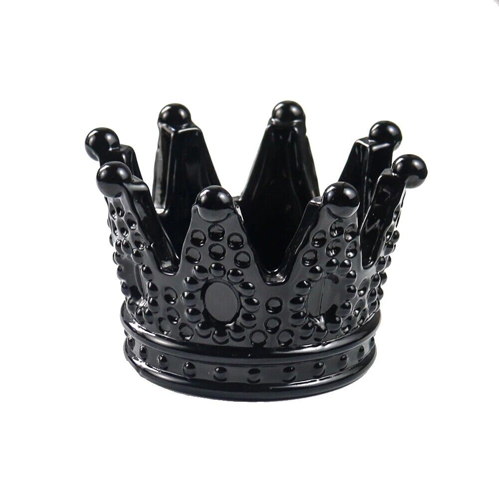 Ashtray Black Crown Glass Cigar Ashtray Smoking Accessory Cigar Tray Candle 