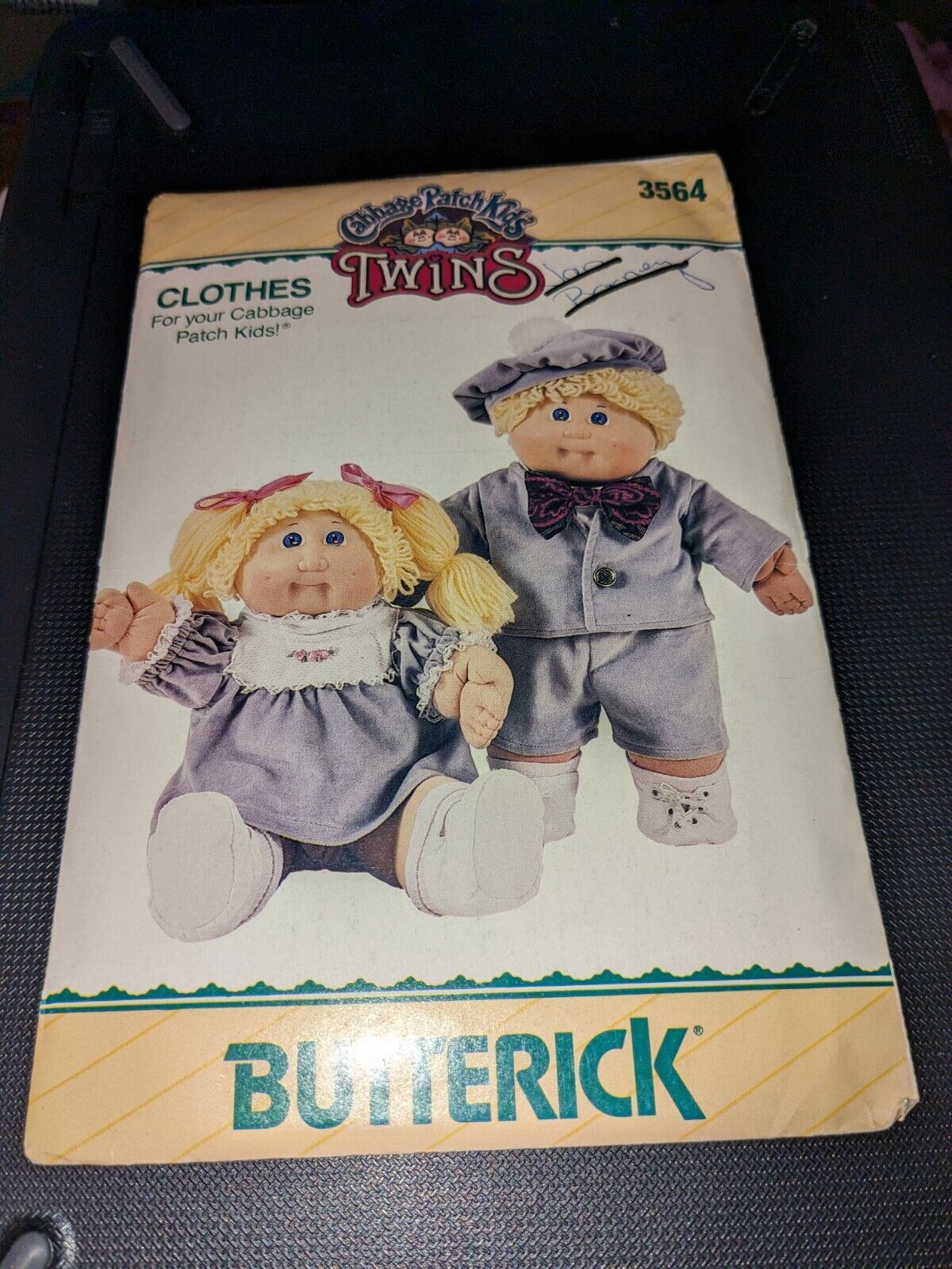Twins Cabbage Patch Kids Butterick Clothes Pattern  #3564