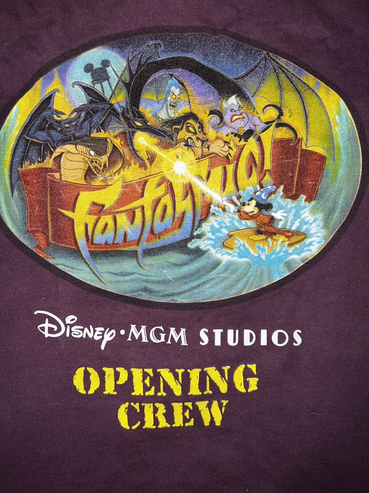 vintage 1998 Disney’s MGM studios Fantasmic opening cast members shirt XL Rare