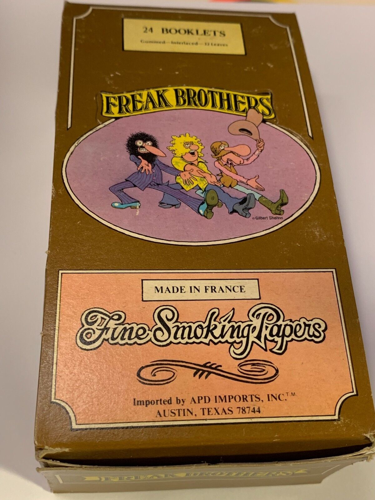 FREAK BROTHERS VINTAGE CIGARETTE ROLLING PAPERS STORED FRESH & DRY BOX/24