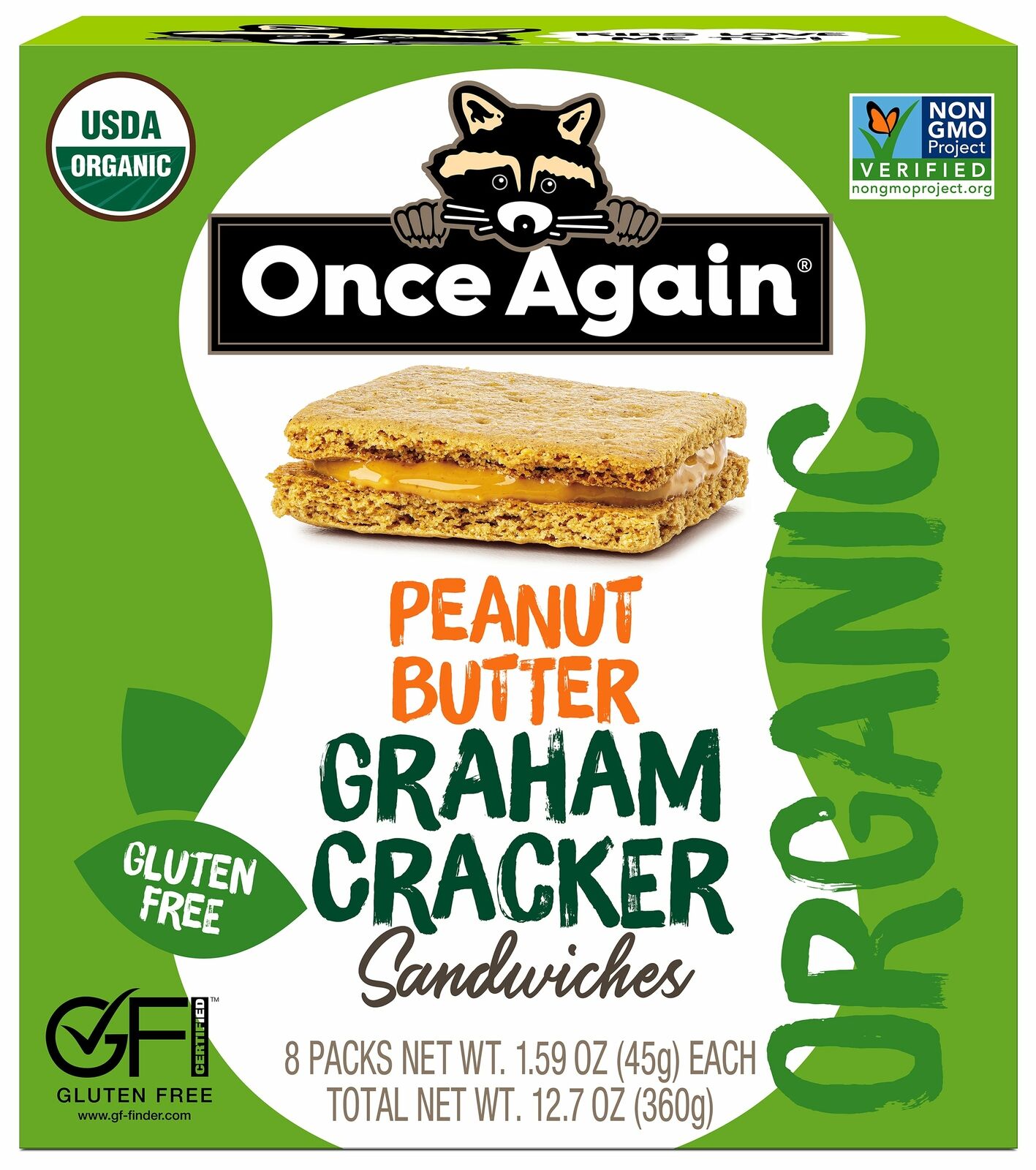 Peanut Butter Graham Cracker Sandwiches - Organic, Gluten Free Cracker Snacks