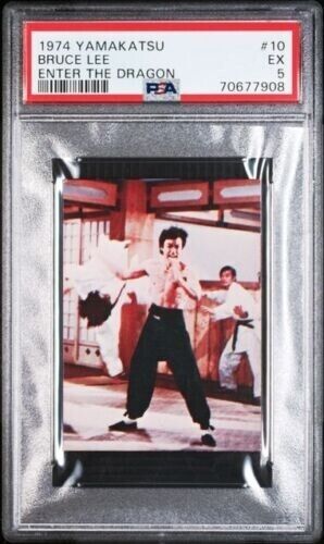 1974 Yamakatsu Towa Enter the Dragon #10 Bruce Lee RC Rookie PSA 5  VG - VG/EX