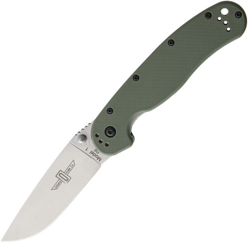Ontario Rat Model 1 Linerlock OD Green Folding D2 Steel Pocket Knife 8867OD