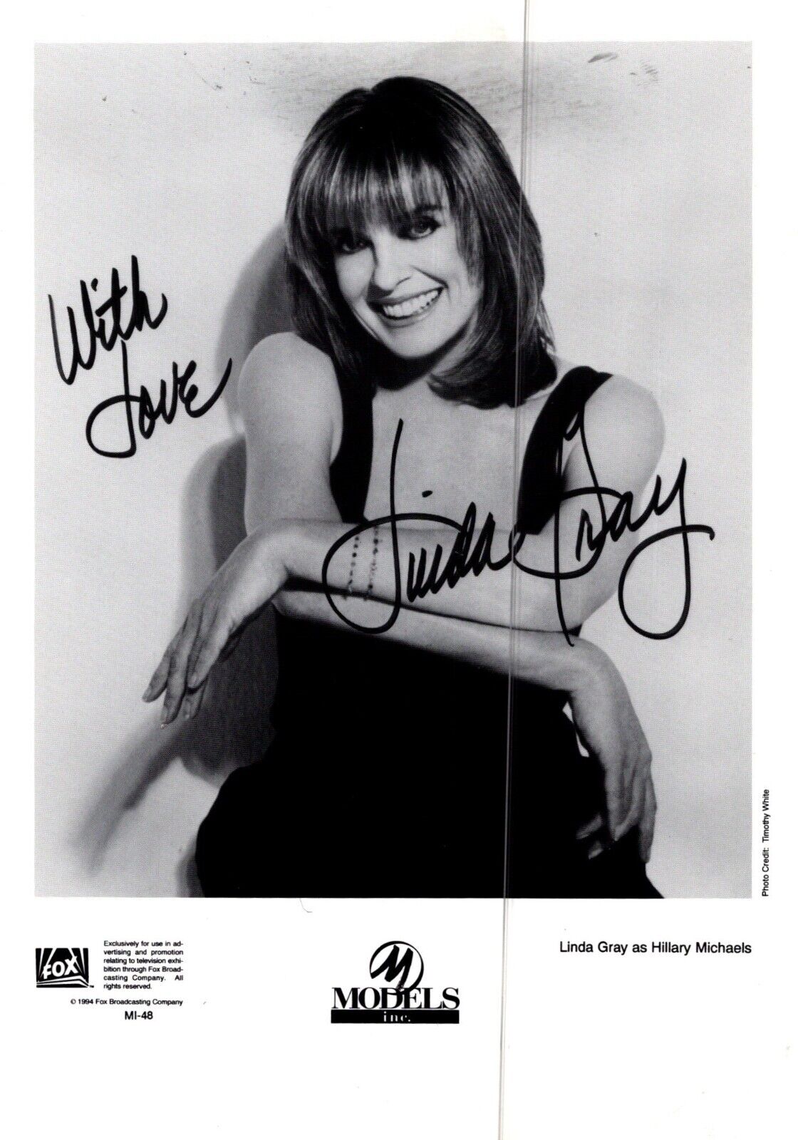Linda Gray 🎬⭐ Original Signed Autograph - Hollywood Actress Photo K 87
