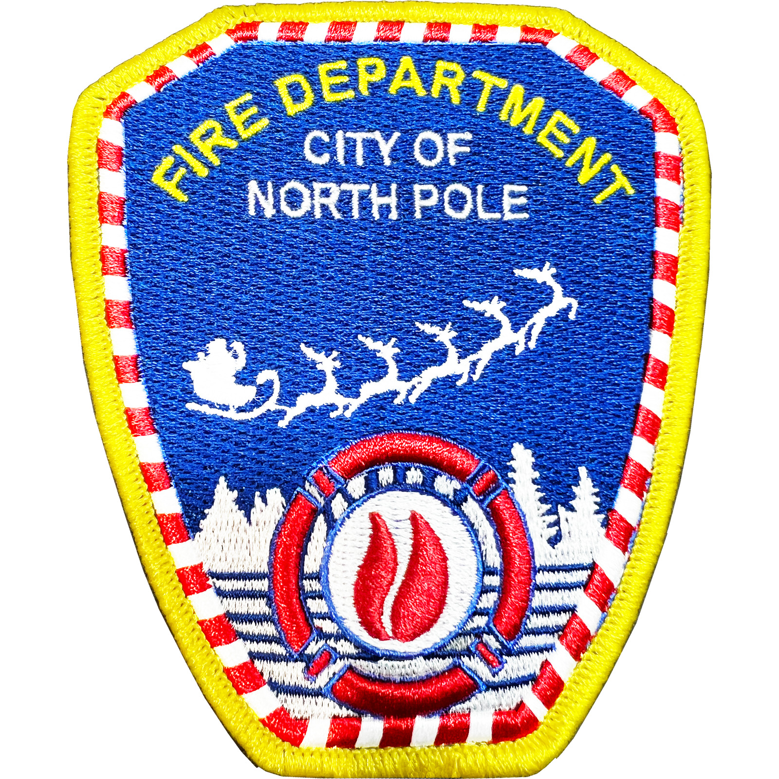 CL8-12 City of North Pole Fire Department FDNY style Santa Claus Fire Fighter ir