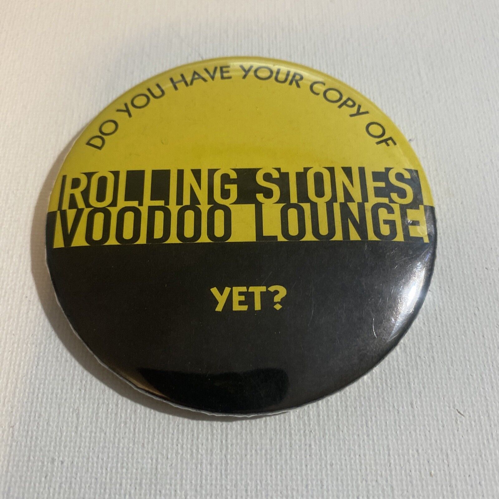 Vintage 1994 ROLLING STONES Voodoo Lounge Rare Promo Pin 3\