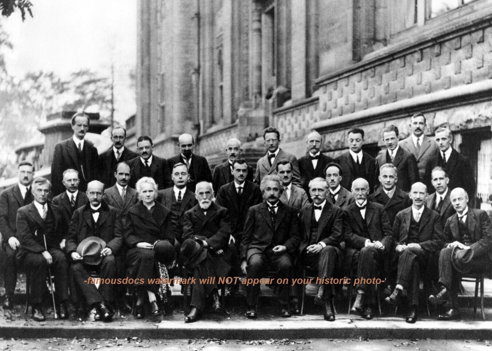 Albert Einstein Attends Solvay Conference PHOTO Quantum Theory Physics 1927