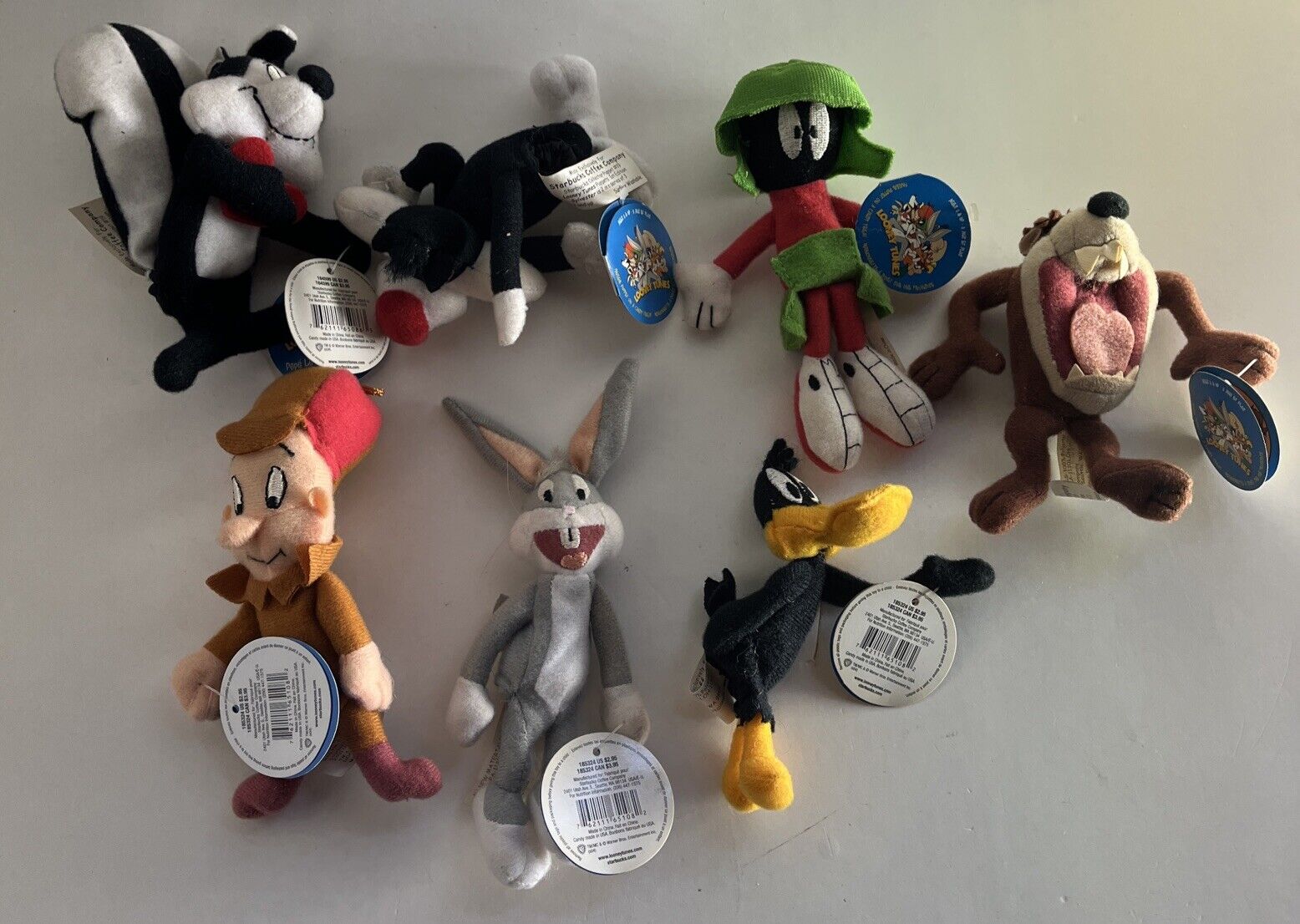 VTG Starbucks Looney Tunes Finger Puppets ,Lot of 7 NOS New With Tags