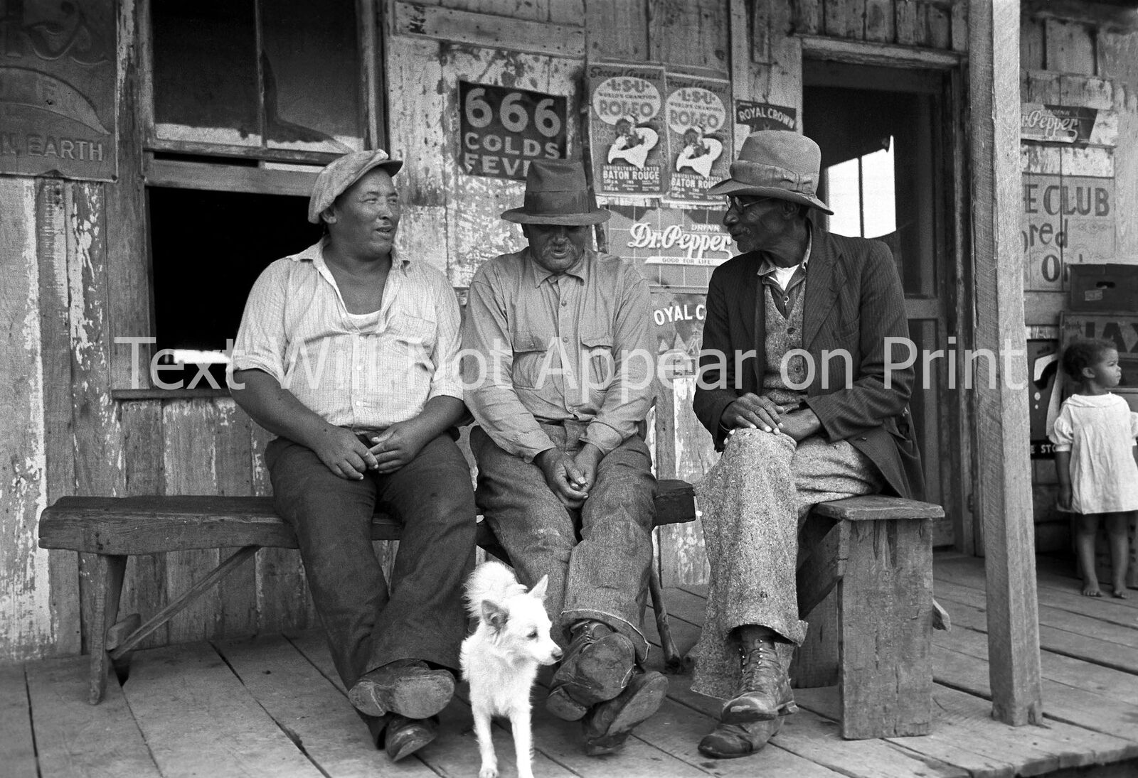 1938 Porch Talk, Jeanerette, Louisiana Vintage/ Old Photo 13\