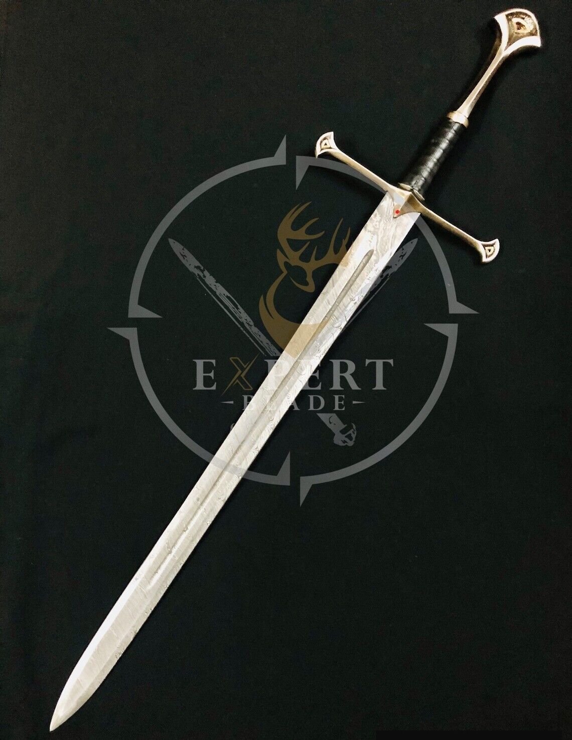 Handmade Damascus Blade 105 cm Long Anduril Sword of Narsil The King Arag