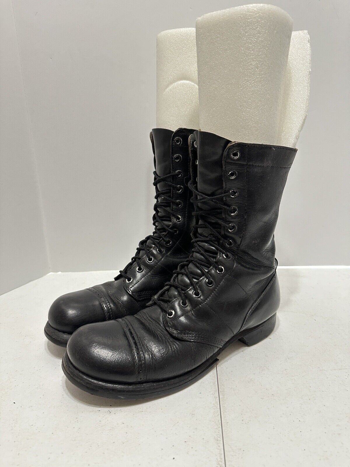 Vtg Vietnam Era Corcoran Combat Jump Boots USGI Sz 8.5 AMRY Leather Made In USA