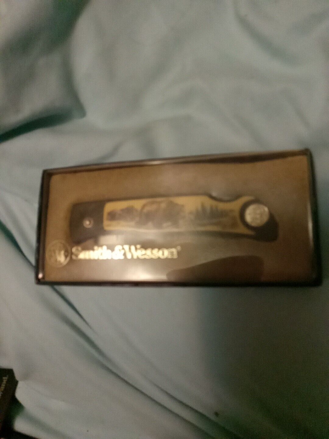 Vintage SMITH & WESSON SW311 Golfer Scrimshaw Pocket Knife U.S.A. NOS