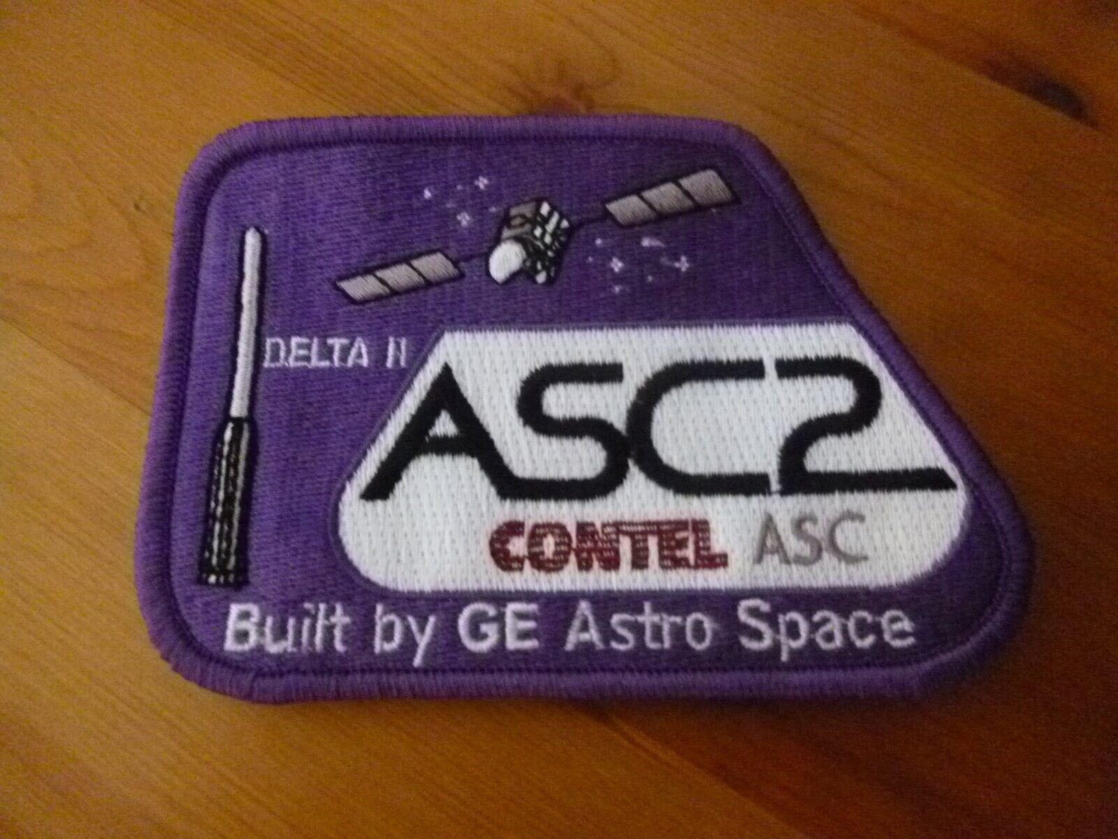 NASA DELTA II ASC2 CONTEL PATCH 1991 Space Mission ASTRO Space Center USAF GE US