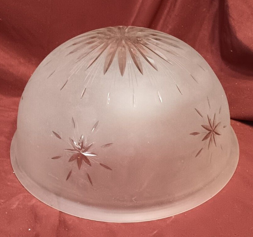 Vintage Frosted Glass Starburst Ceiling Replacement Glass Globe