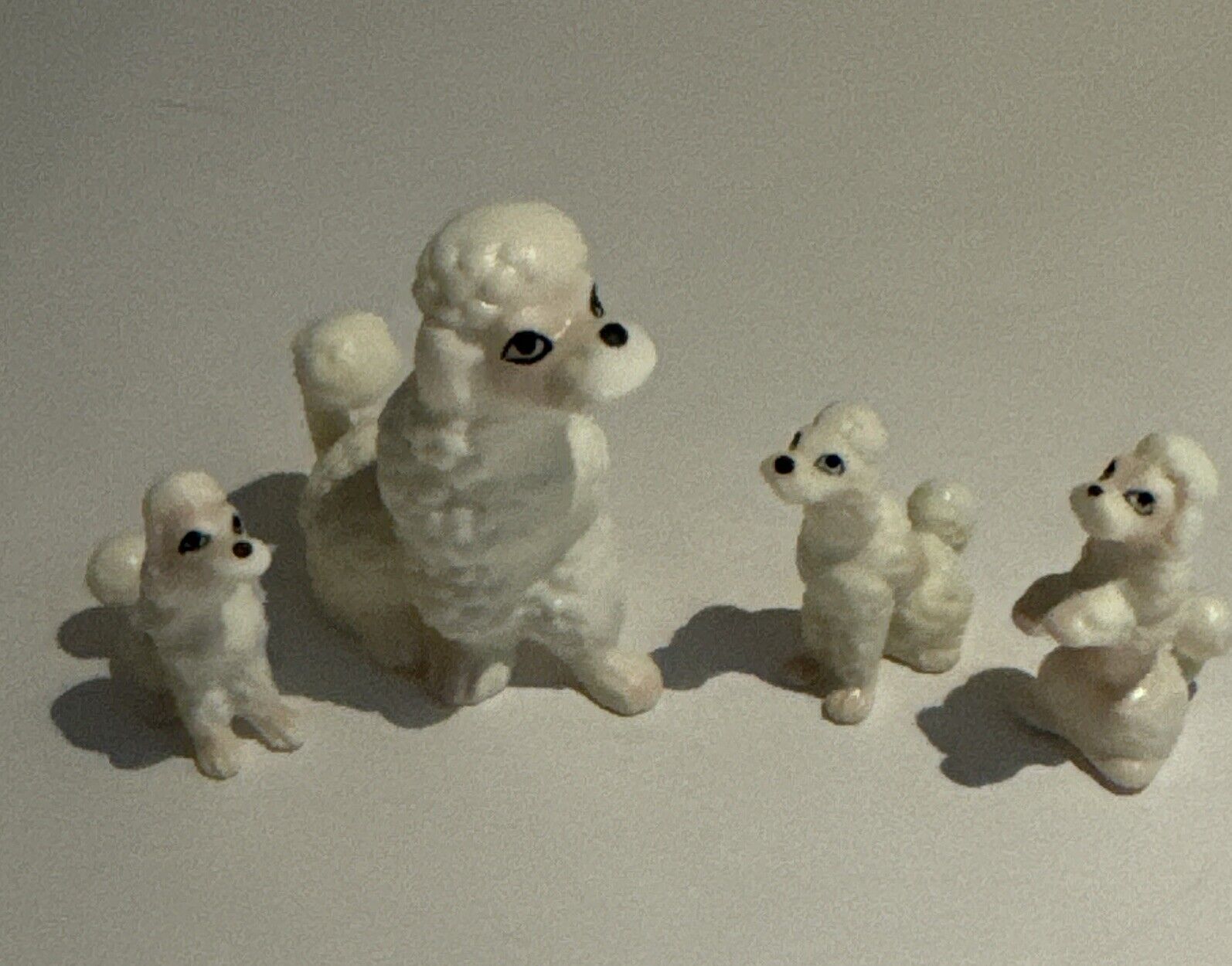 VTG Set Of Four Miniature Bone China Poodles