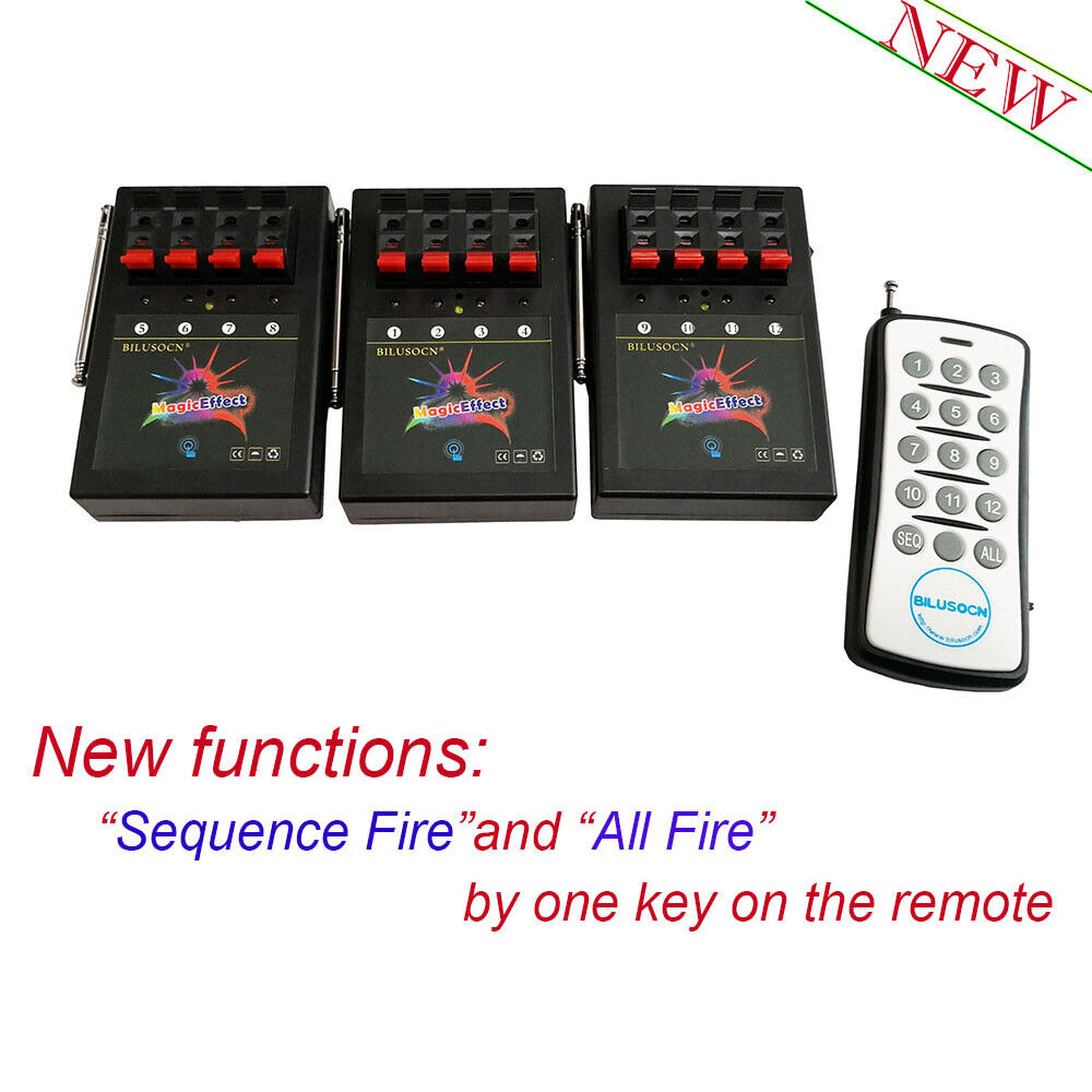 12CH Wireless Fireworks Firing System New remote function 4th of July display