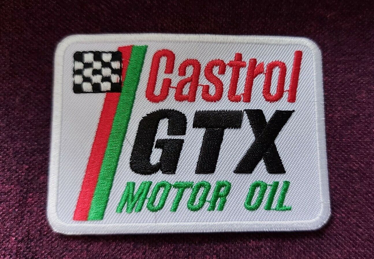 Castrol GTX Motor Oil Sew / Iron On Patch Motorsports Motor Racing Oils Fuels