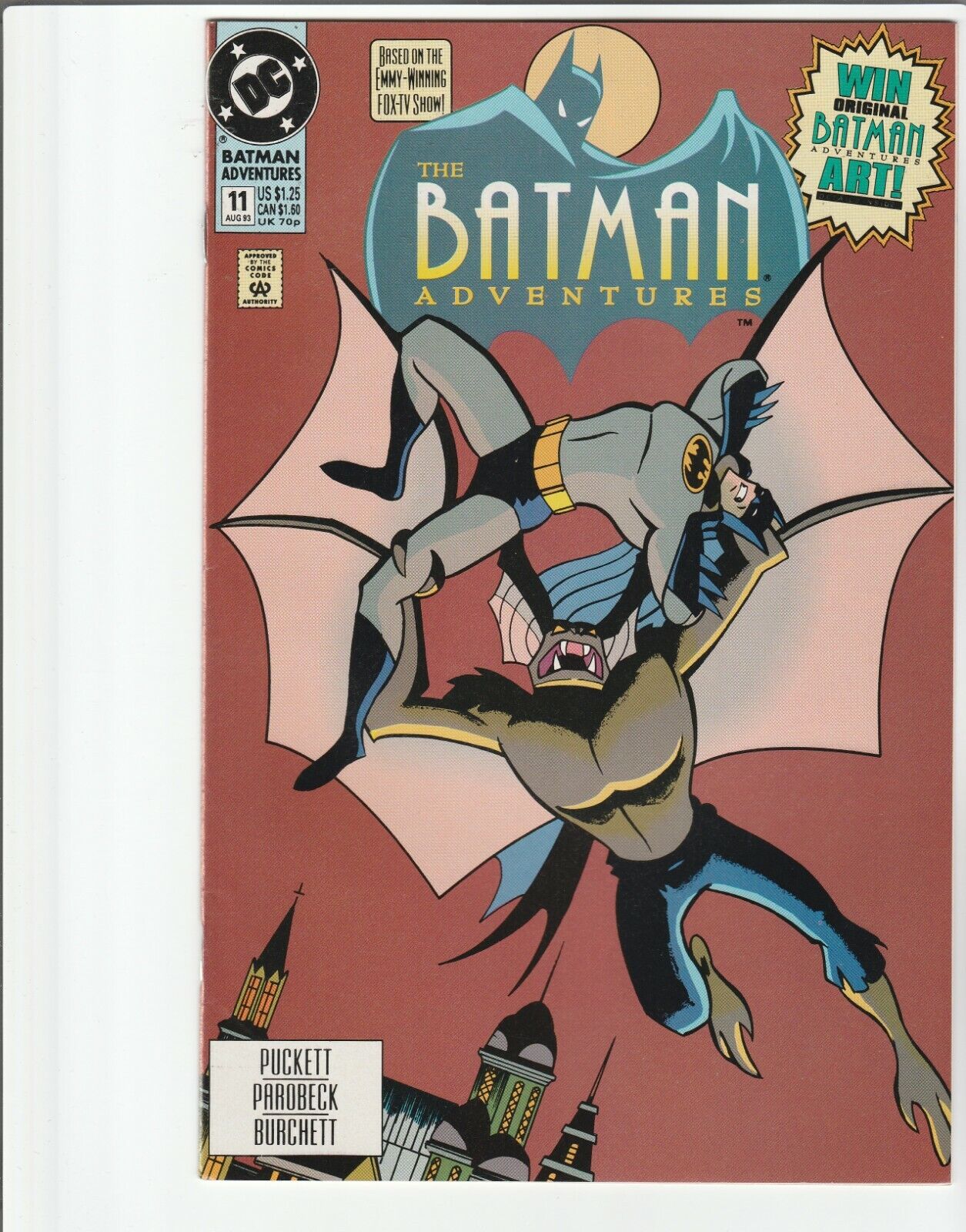BATMAN ADVENTURES # 11  ANIMATED SERIES 4 1992 MIKE PAROBECK .99 AUCTION 12