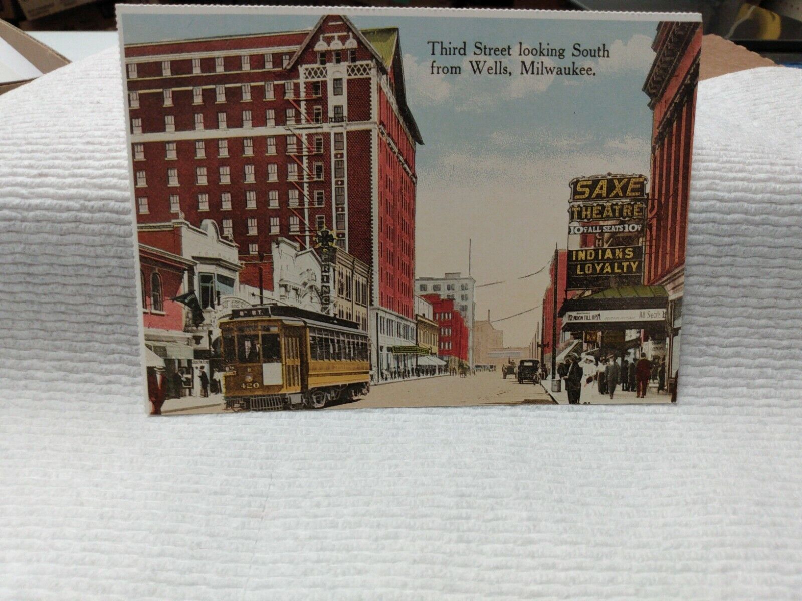 Postcard - Third Street Looking South From Wells, Milwaukee