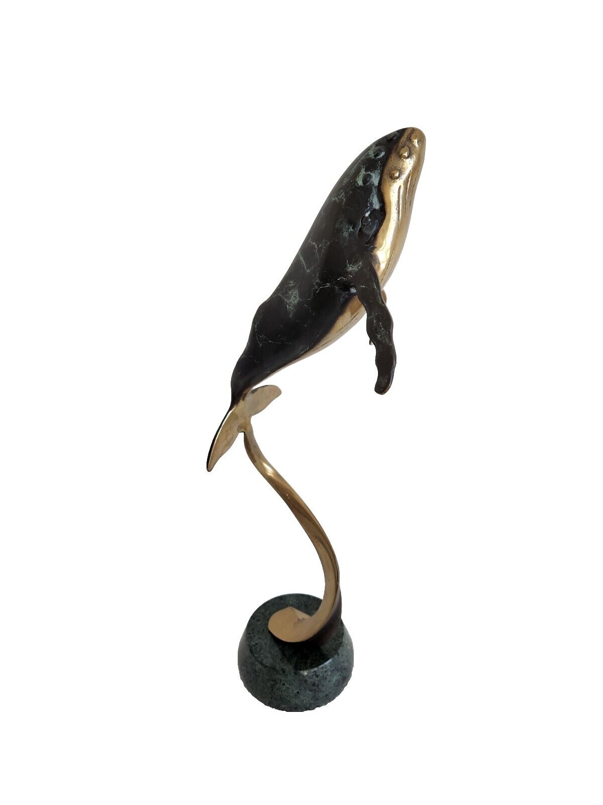 Rare SPI San Pacific International bronze Humpback Whale  Sculpture 15.5 